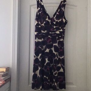 Karin Stevens Petites 8P Purple and White Dress